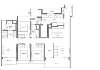 Type DP1S floor plan, 1345 sqft
