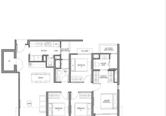 Type DP2 floor plan, 1195 sqft