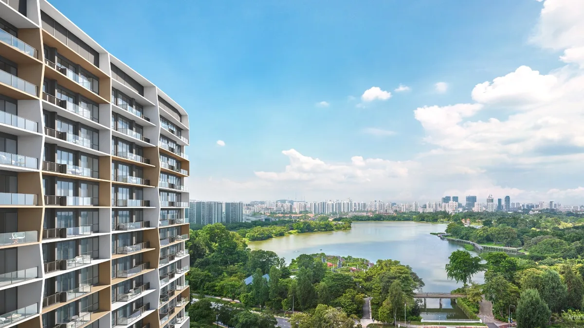View of Lucerne Grand overlooking Jurong Lake and the city skyline